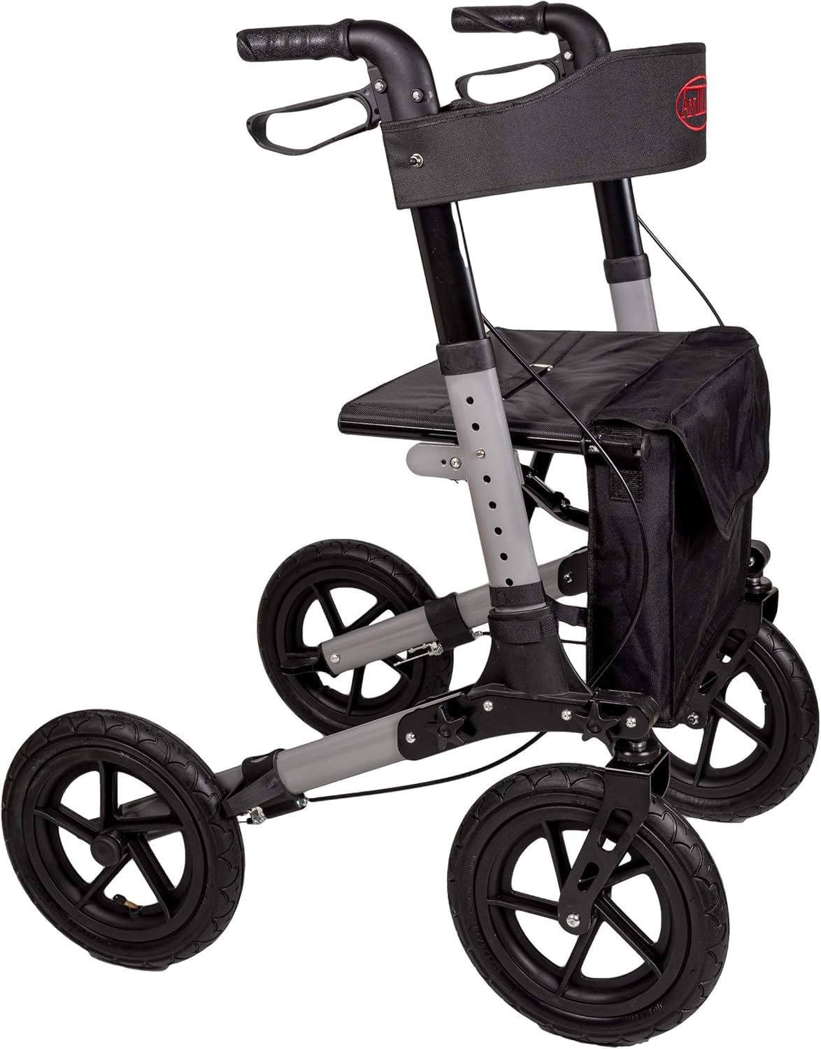 Antar Reise-Rollator mit Luftbereifung, mehrfach faltbar & leicht für Transport, Modell AT51036