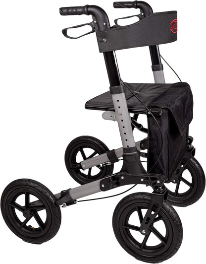 Antar Reise-Rollator mit Luftbereifung, mehrfach faltbar & leicht für Transport, Modell AT51036